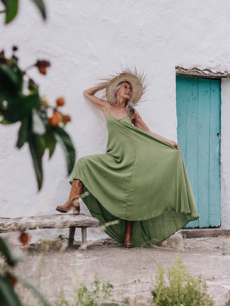 Beach dress  green Ibiza summer dress