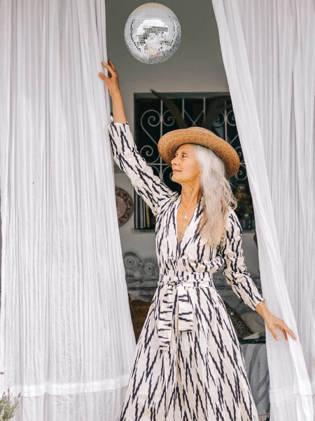 Ikat   , boho beautiful long Kaftan