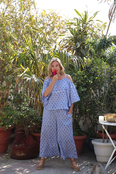 Trouser and top    cozy lounge wear made with hand block print cotton