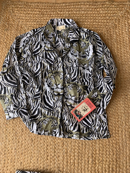 Pyjama   Black tiger 🐯 cozy lounge wear made with hand block print cotton