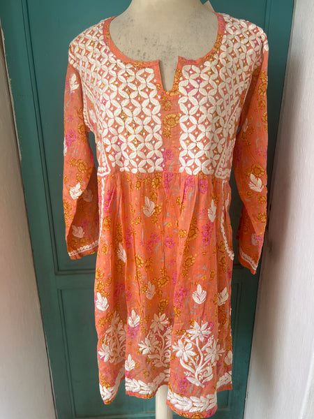 Tanit  Ibiza flower dream dress  light  apricot short