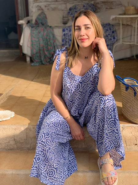 Jumpsuit happy summer blue