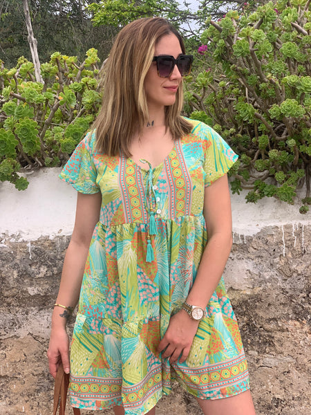 Cangu sweet short boho dress