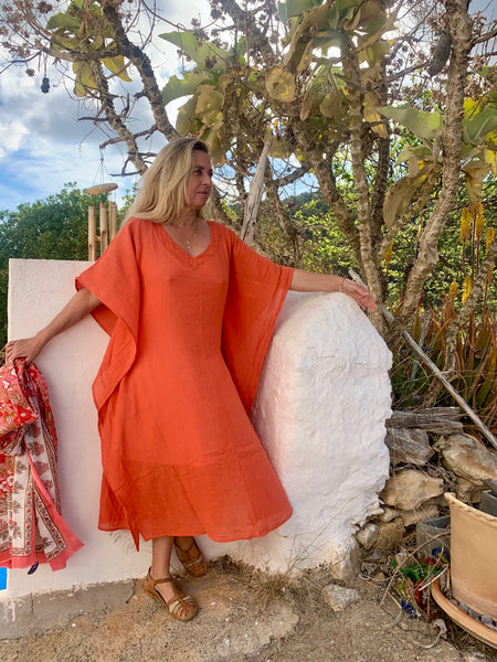 KAFTAN style in strawberry Red