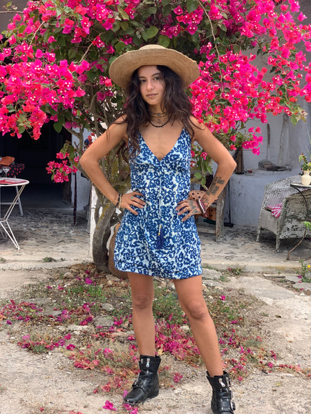 Veronika dress indigo blue