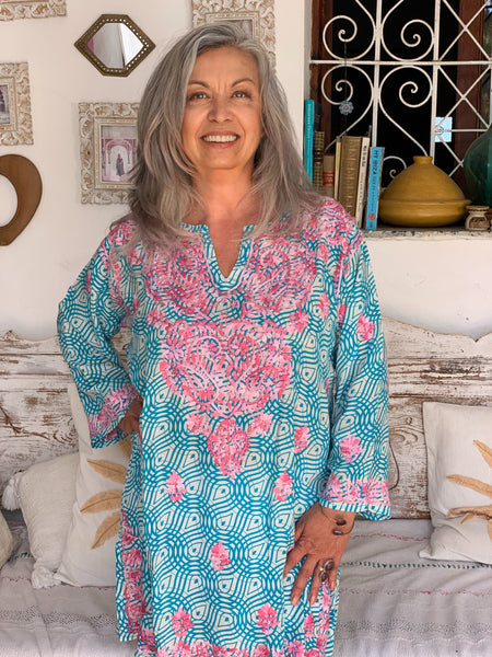 New 2024  Silk tunica in stunning   design and amazing hand 🧵 Happiness