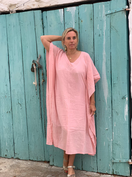 KAFTAN linen style in rosa
