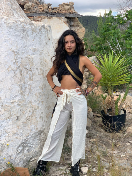 Wrap   Thai Trouser colour soft off white