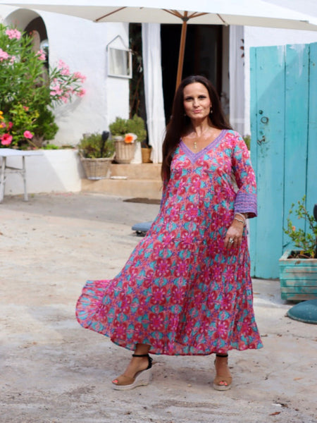 Ibeka cotton maxi dress PINK