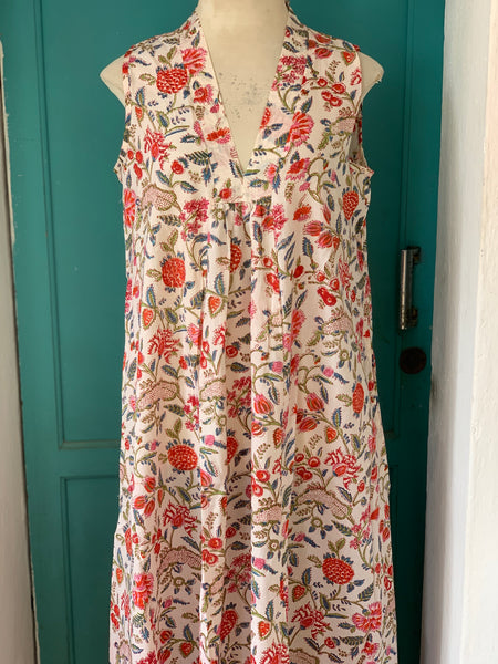 Pam dress long white flower