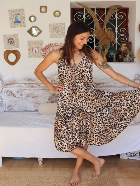 Isla - beach sexy  tiger summer dress