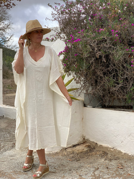 KAFTAN linen style in off white