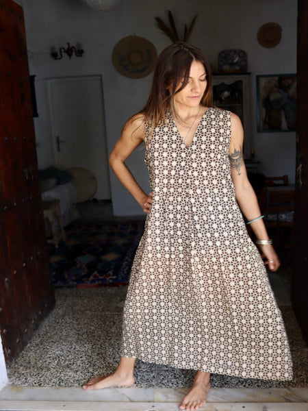 Sergio sleeveless long cotton dress