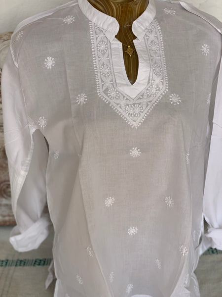 Chinese kurta ,Hand embroidery 🧵 kurta , blouse ,shirt