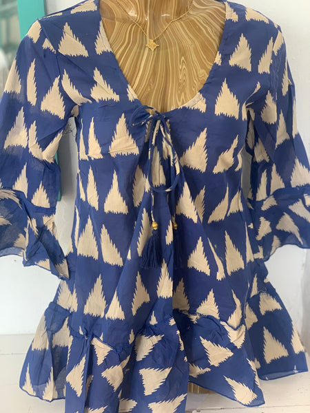 San Francisco Hand block printed flower dress from Ibiza