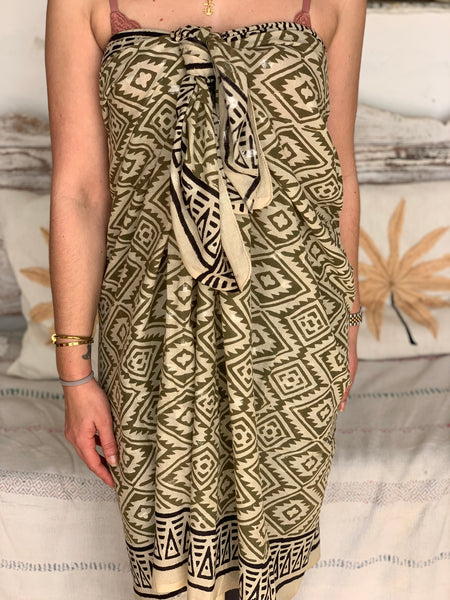 Big size Sarong   Ethnic or Pareo in block print new collection