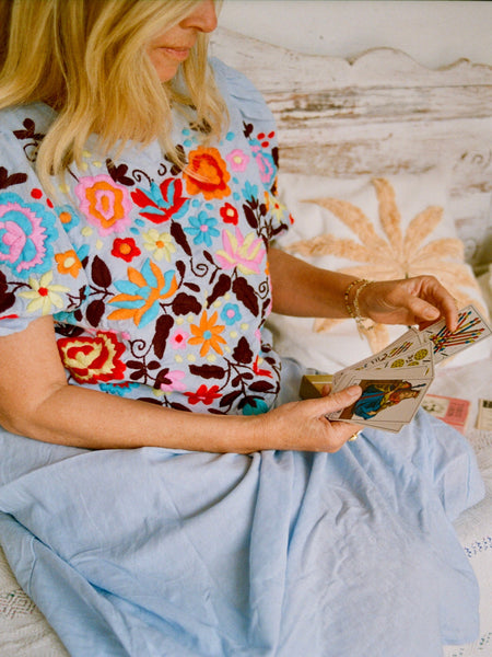 Chiang Mai Flower dress blue