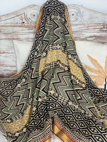 Big size Sarong   or Pareo in block print new collection no