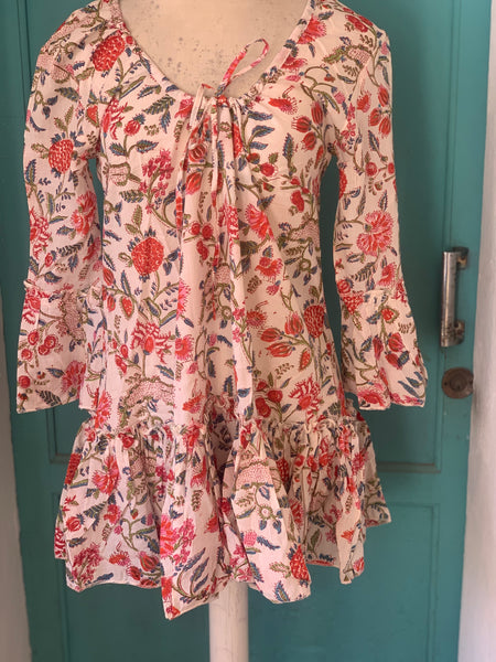 San Francisco Hand block printed flower dress from Ibiza