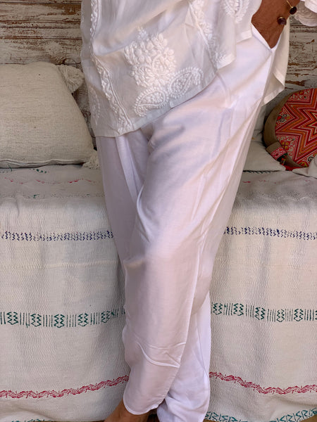 White summer trouser