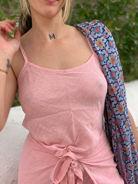 Sexy boho linen top