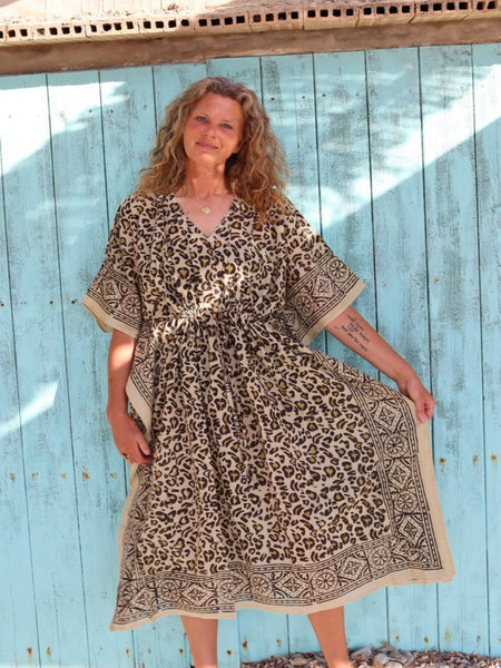 Sun Cotton Kaftan tiger