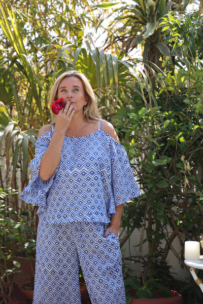 Trouser and top    cozy lounge wear made with hand block print cotton