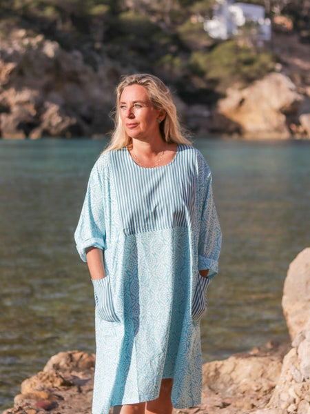 DESERT BOHO DRESS TURQOUISE
