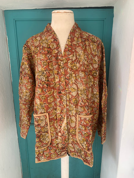 Kantha Indian vintage jacket brown