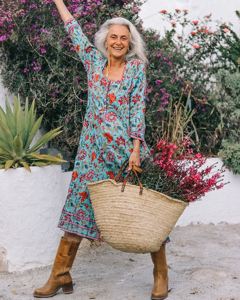 KALI DRESS  Turquoise garden