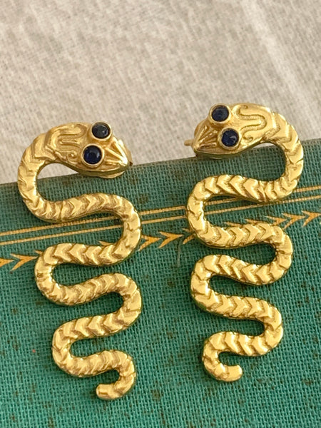 Snake 🐍 gemstone designer earrings