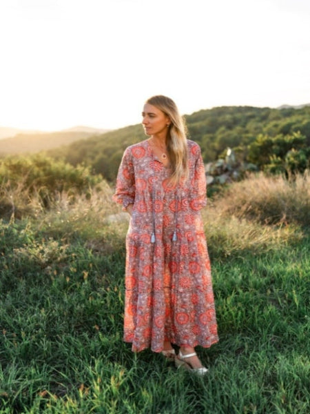 Boho dress sun flower