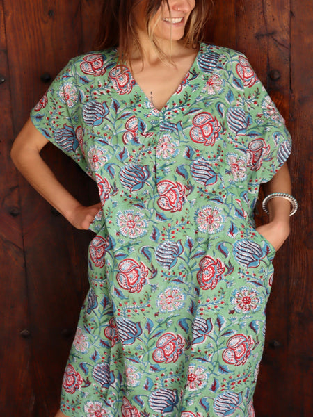 ANOKILI KAFTAN DRESS green