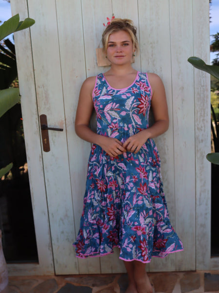 SUNDRESS  COTTON  BLUE MIX