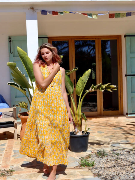 Theresa dress in sunny yellow