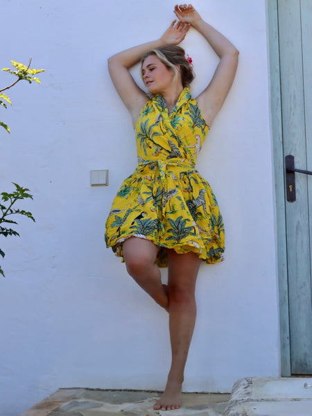 GOA DRESS SLEEVLESS  YELLOW JUNGLE