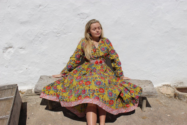 Flower gypsy boho dress – AUROBELLE IBIZA Flower gypsy boho dress – AUROBELLE IBIZA