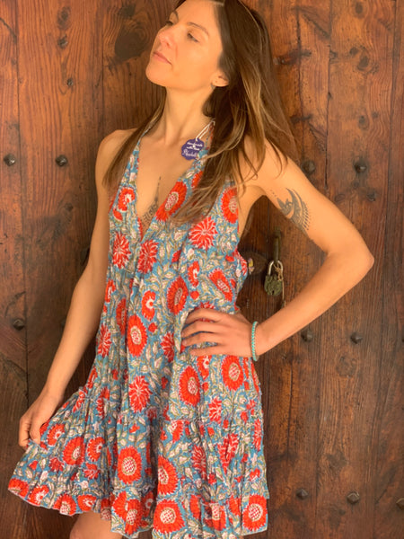 Mallorca - beach sexy summer dress pink ikat