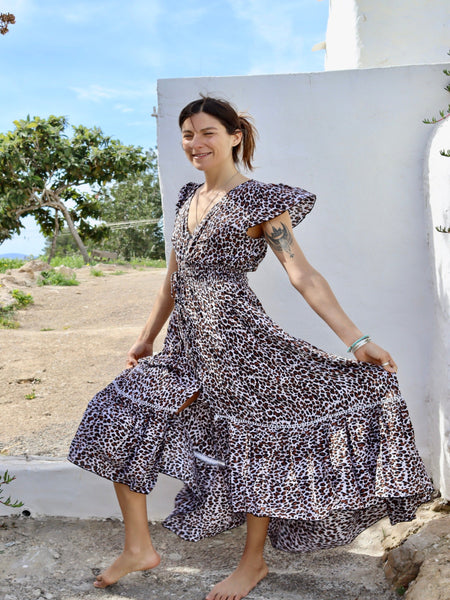 Nafisa dream boho dress blue beach