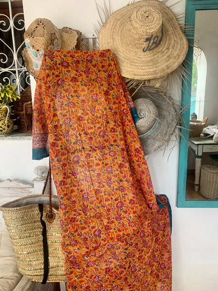 Sarong  - Pareo  - block print cotton shawl  new collection
