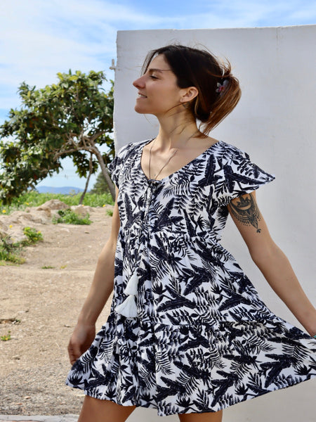 Cangu sweet short boho dress