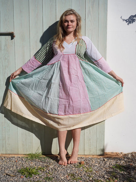 Patch stripe dress