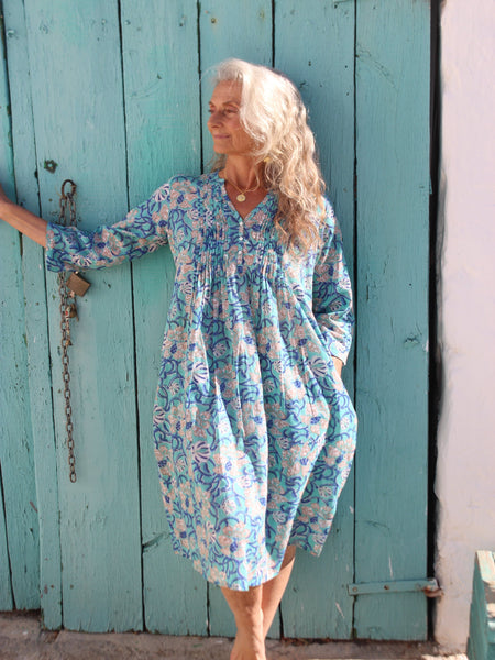 Ziazi tunica dress turquoise