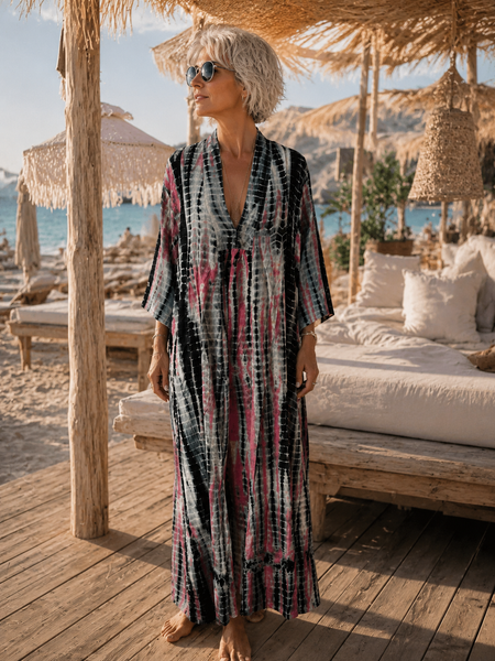 Silk Martha Kaftan – Upcycled Vintage Sari Collection no 31.Size  size XXL