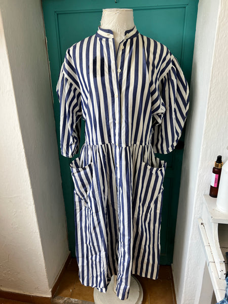 Blue stripe dress vintage