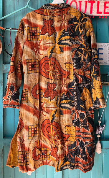 Bohemian Kantha vintage coat
