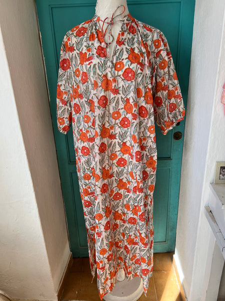 Lisa Dress Orange sunflower
