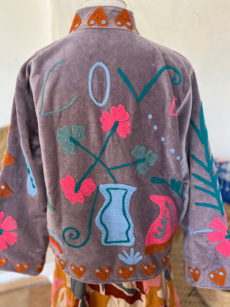 Velvet Love Jacket grey 💙 -  AUROBELLE  IBIZA