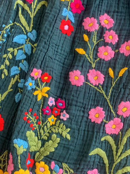 Chiang Mai boho trouser with flower hand embroidery 🧵