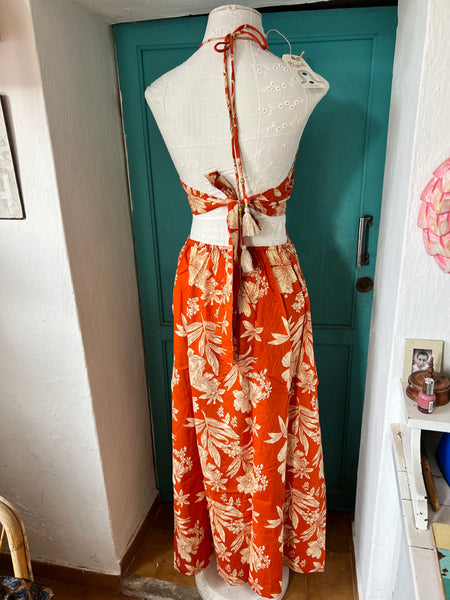 Sexy Ibiza Dress orange flower